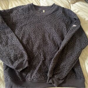 Fabletics Charcoal Leopard Sweatshirt